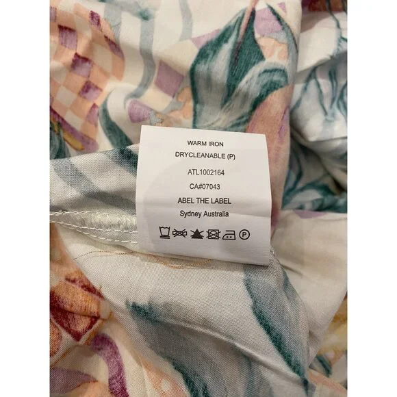 NWT Abel The Label Anthropologie Tiered Maxi Dress M Sleeveless Fruit Print ATL - Picture 13 of 13